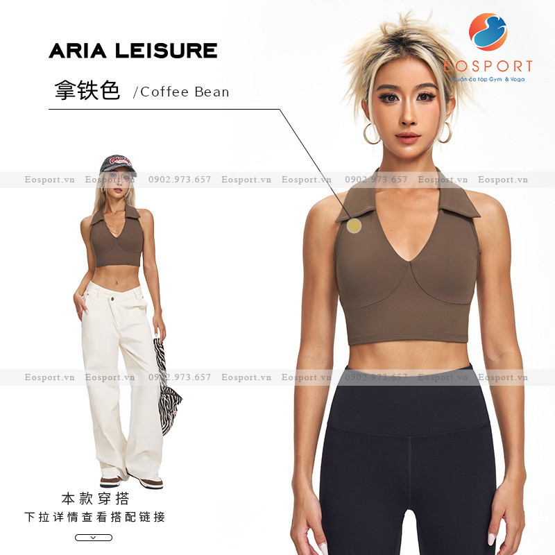 Áo Bra Gym Nữ Có Cổ Remake Aria