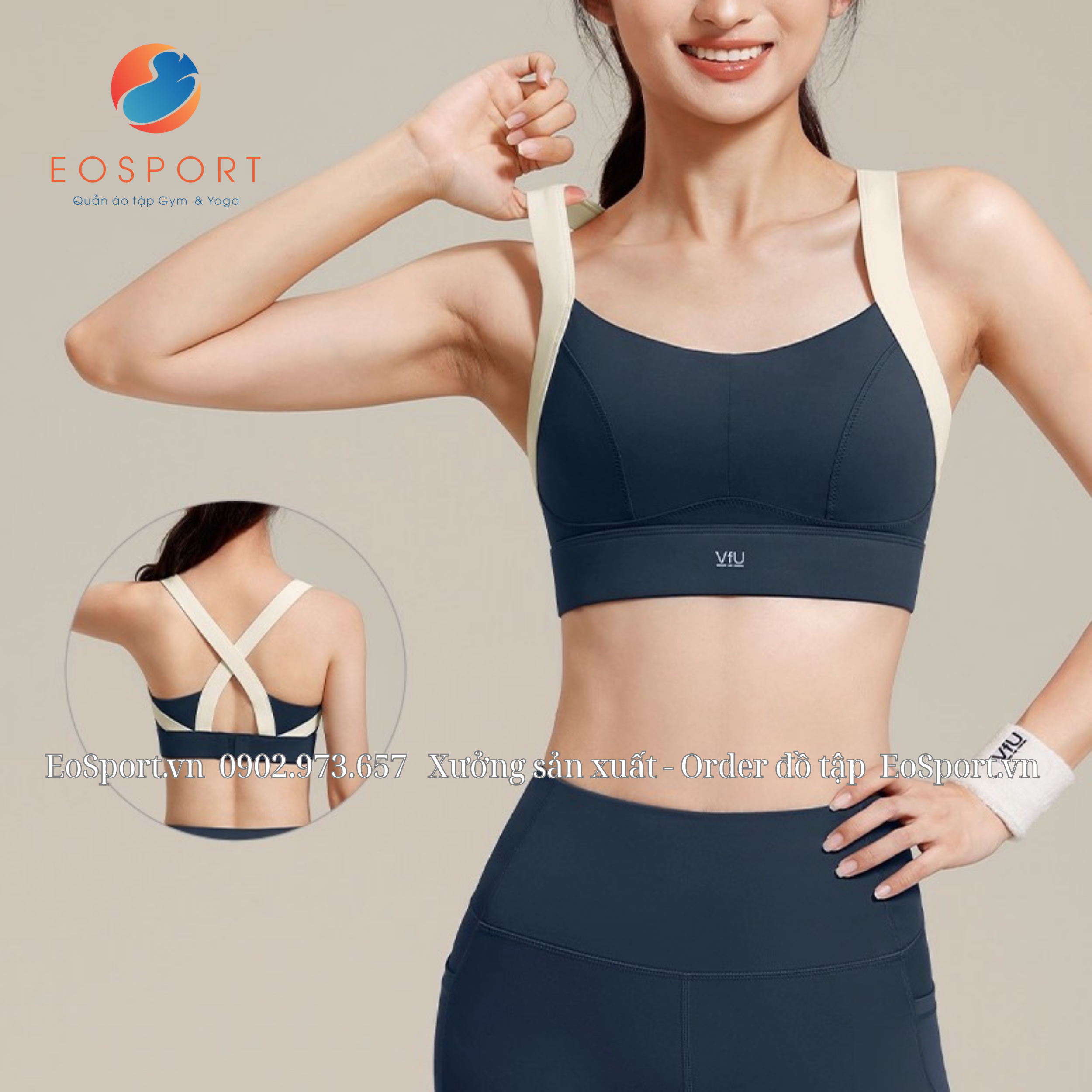 Áo Bra Thể Thao Dây Chéo Nâng Đỡ Toàn Diện - EOSPORT