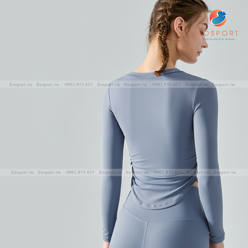 Áo Tập Gym Yoga Tay Dài Cổ Chữ V