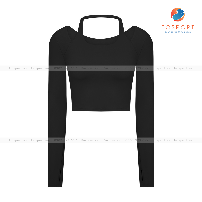 Áo Tập Nữ Cổ Yếm Lulu Tay Dài Có Mút EoSport