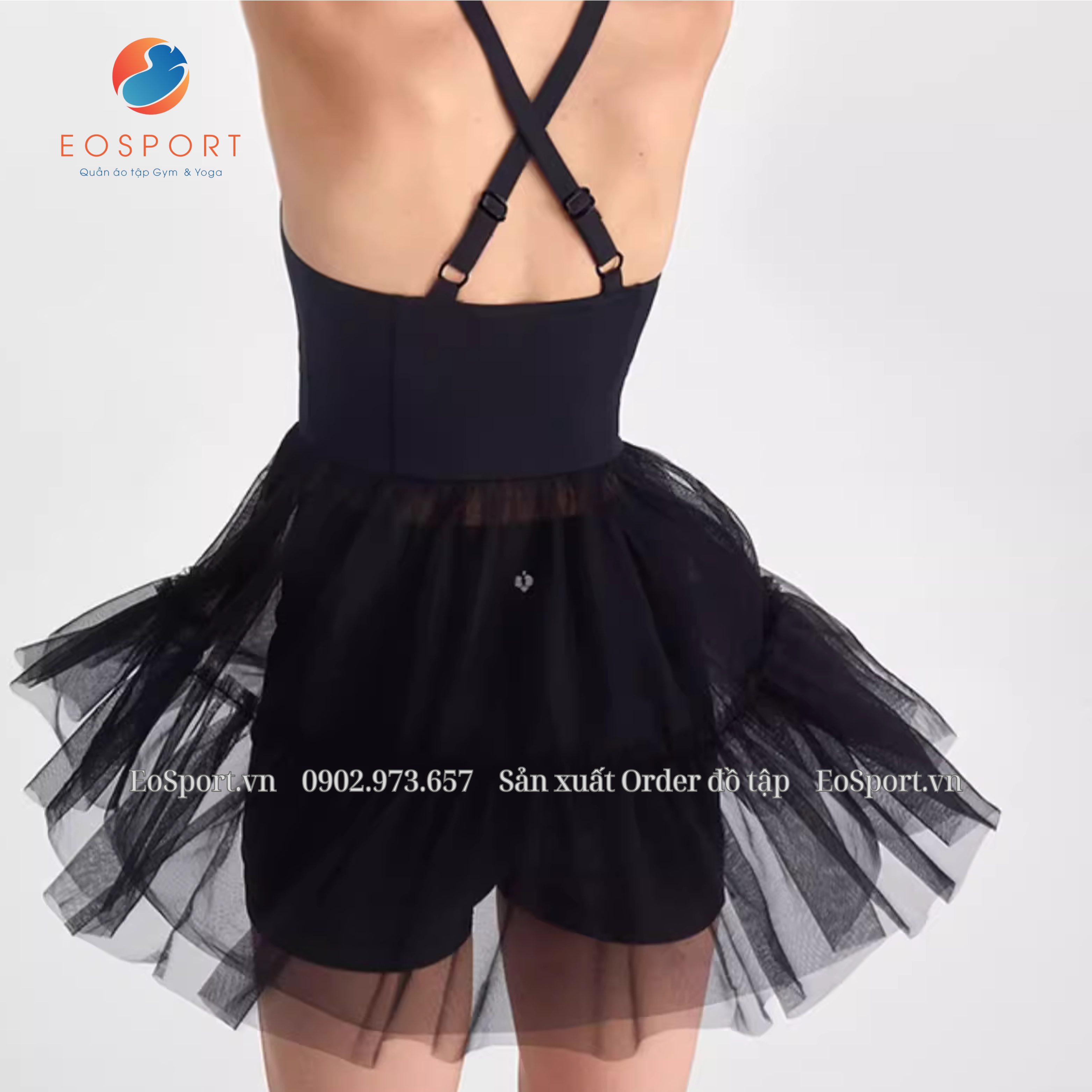 Đầm thể thao váy bồng pickeball hãng PomPeche - EOSPORT