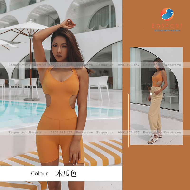 Bộ Đồ Liền Thân Khoét Eo Remake Aria Tập Gym Yoga