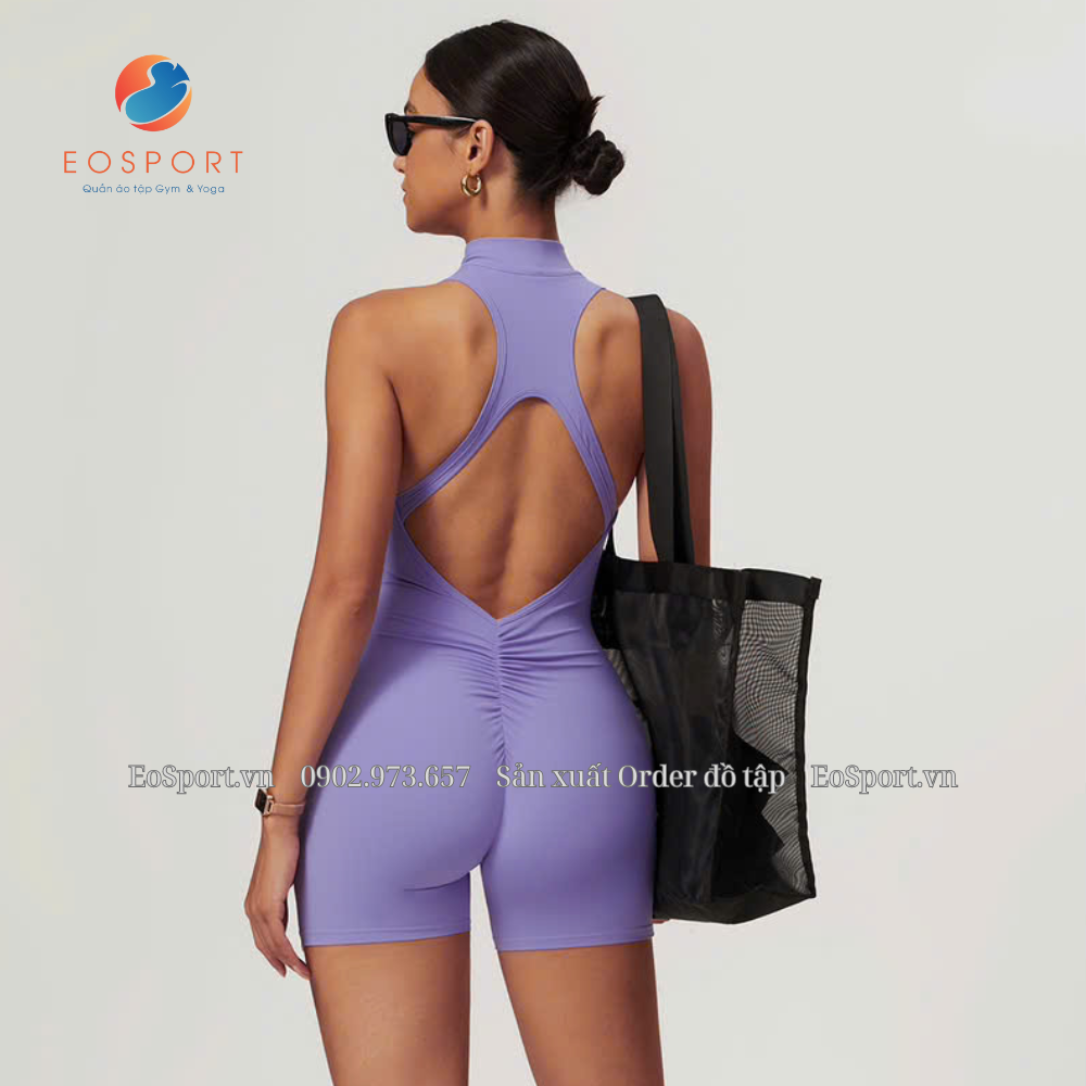 Set jumpsuit DISKO yoga gym nhún Mông - EO SPORT 