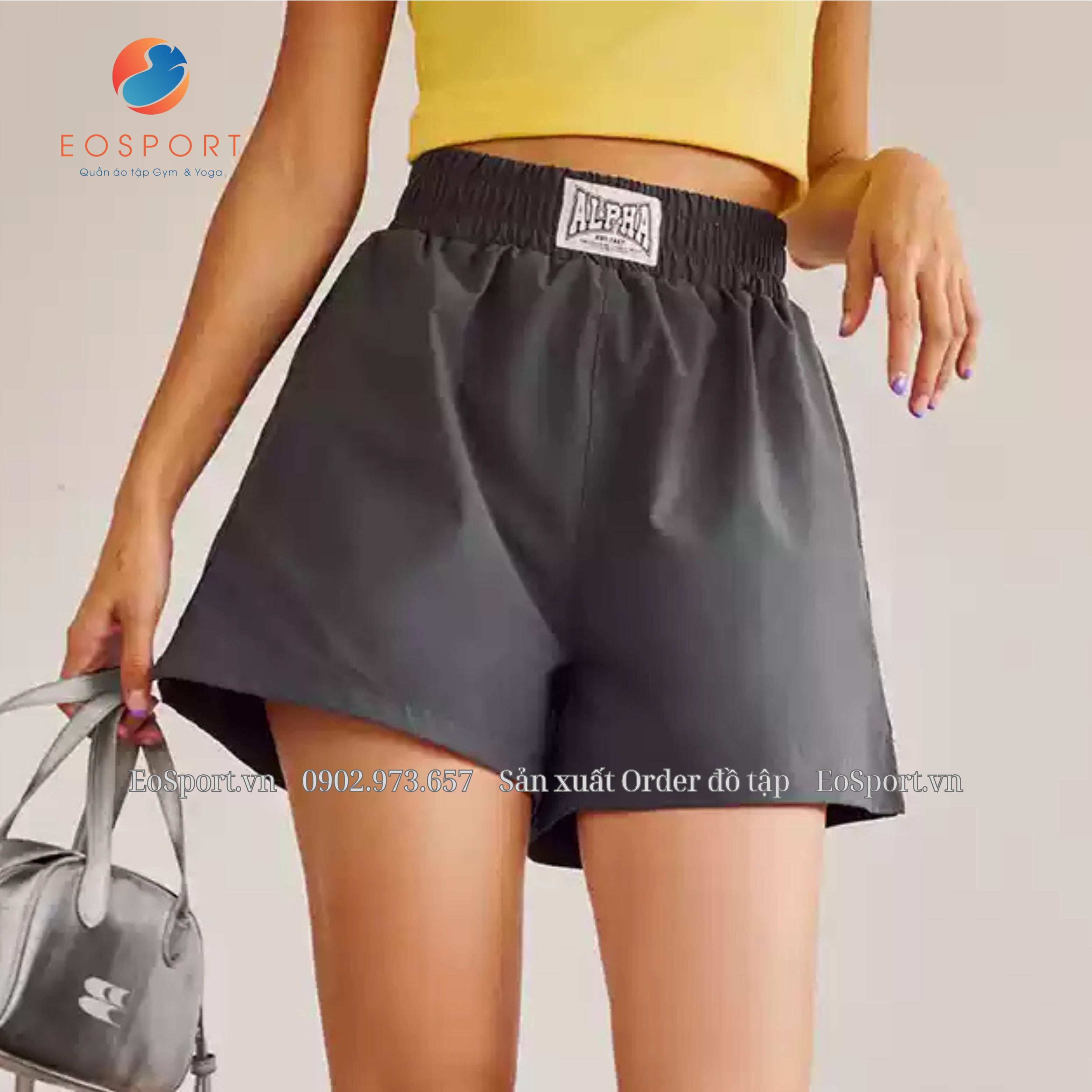 Quần short thể thao hãng AlphaGym năng động