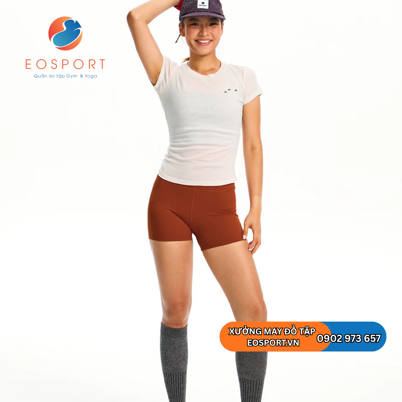 Quần short thể thao nữ, đạp xe, gym và chạy bộ.