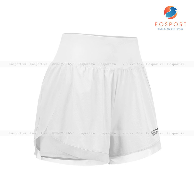 Quần Short Thể Thao Nữ 2 Lớp Eo Sport