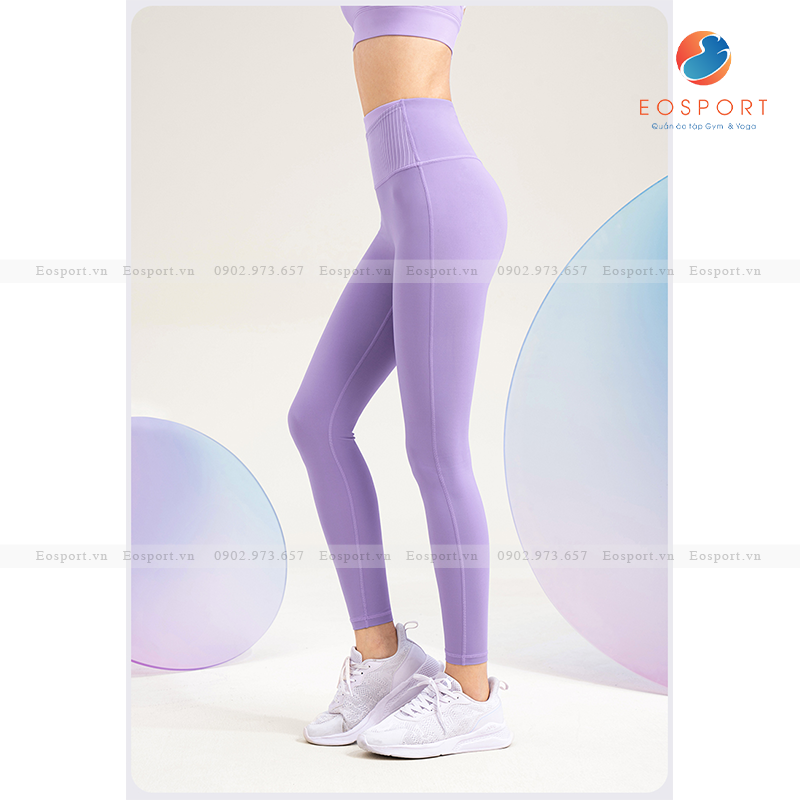 Quần Leggings Cạp Cao Ôm Bụng Chất Siêu Đàn Hồi