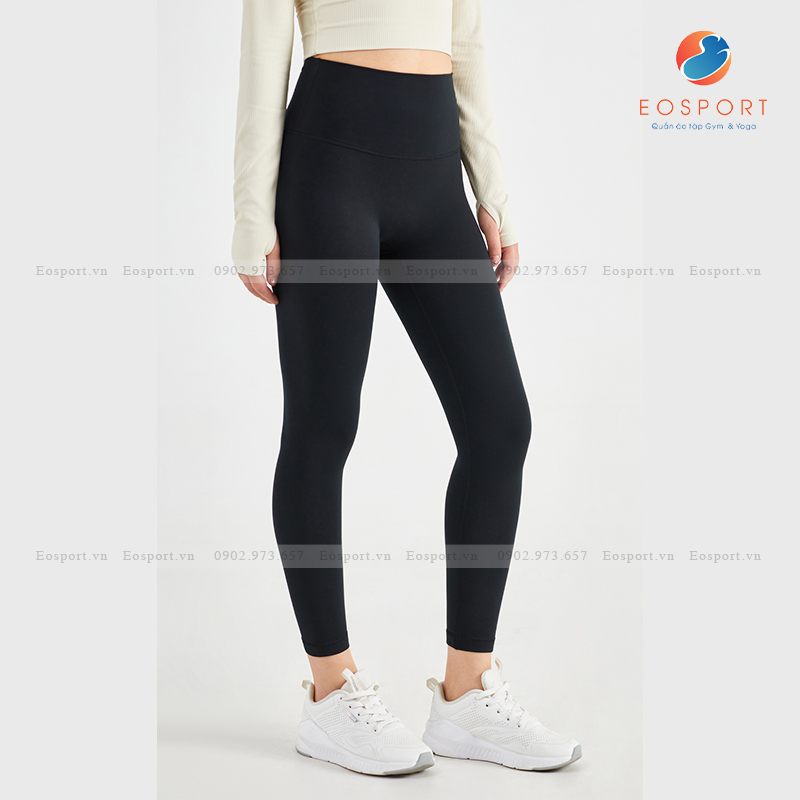 Quần Leggings Cạp Cao Ôm Bụng Chất Siêu Đàn Hồi