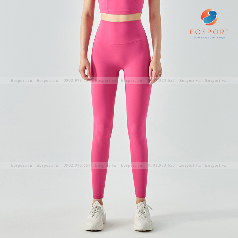 Quần Leggings Cạp Cao Ôm Bụng Chất Siêu Đàn Hồi