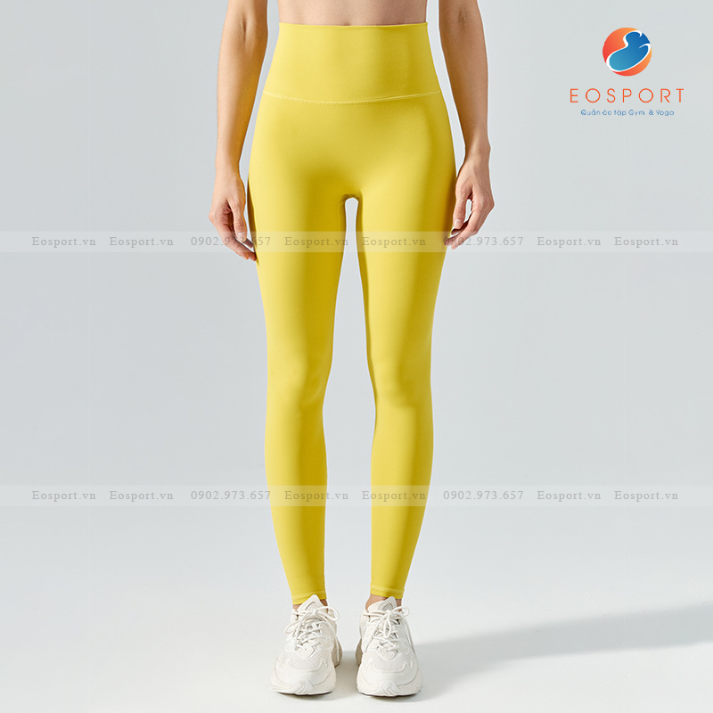 Quần Leggings Cạp Cao Ôm Bụng Chất Siêu Đàn Hồi