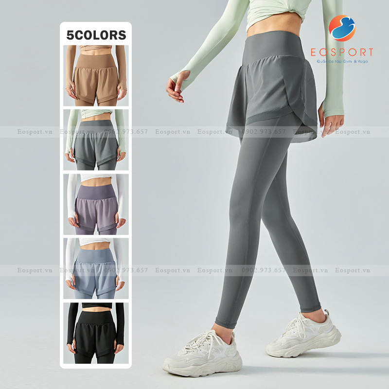 Quần Leggings Cạp Cao Ôm Bụng Chất Siêu Đàn Hồi