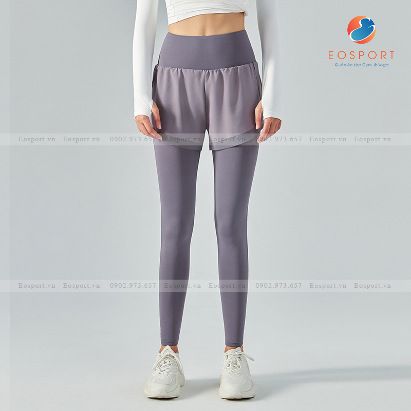 Quần Leggings Cạp Cao Ôm Bụng Chất Siêu Đàn Hồi