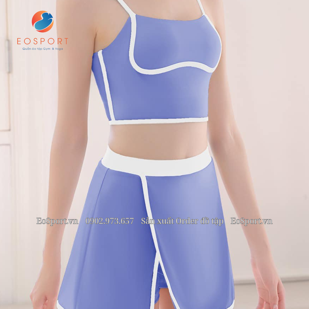 Set váy thể thao phối viền đẹp mới EOSPORT