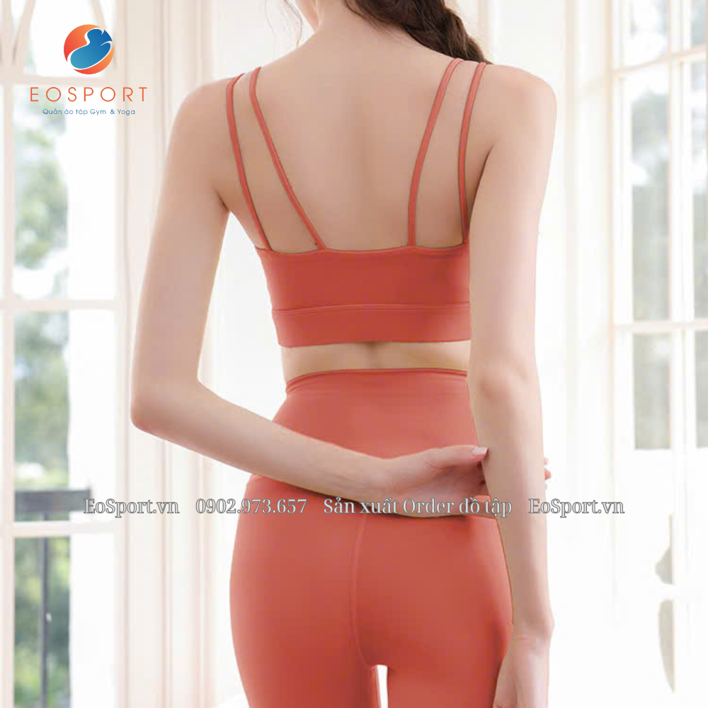 Đồ Tập Yoga Nữ Cao Cấp Nhún Dây Ngực Trước 