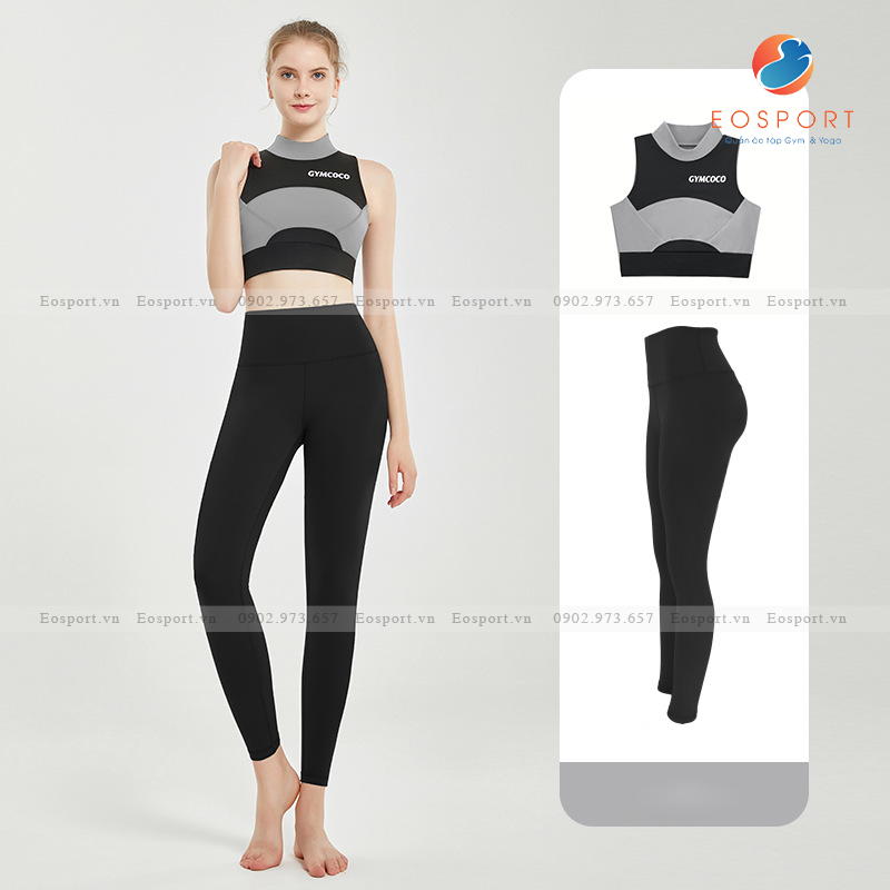 Sét tập Gym Yoga Sọc Hai Màu