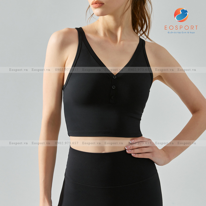 Sét Bộ Tập Gym Yoga Cổ Nhọn Sát Nách