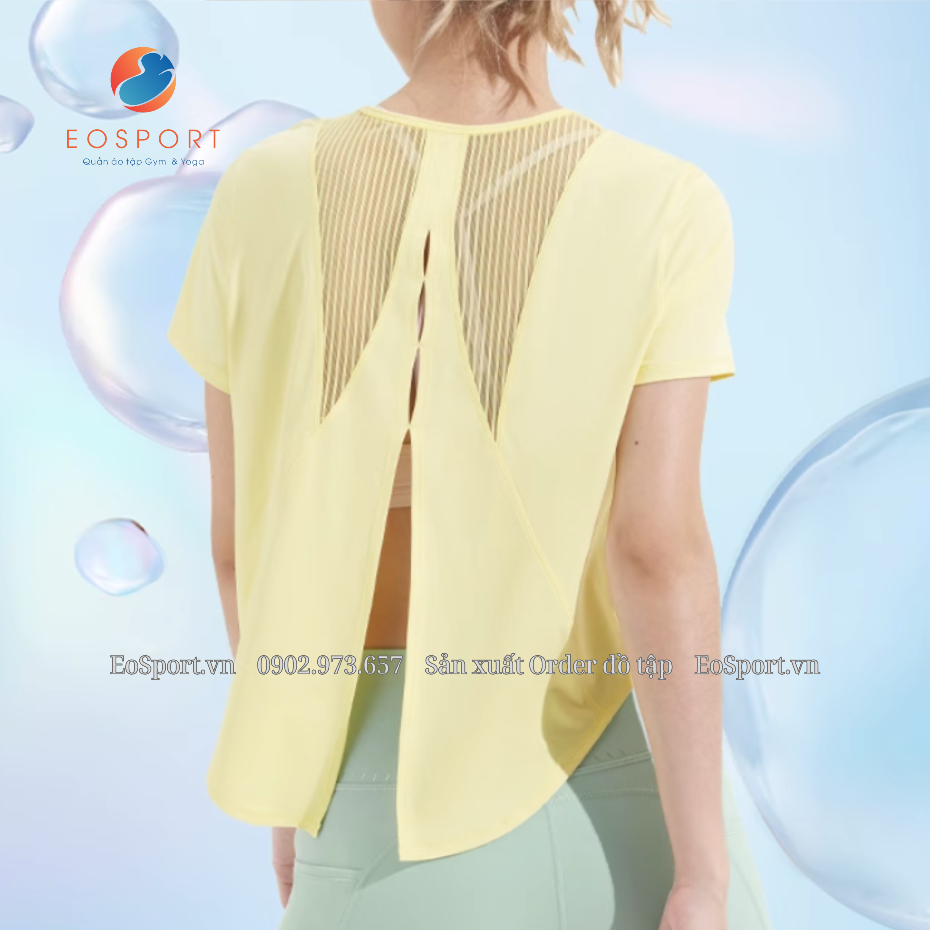 Áo tank tay ngắn xẻ lưng - EOSPORT