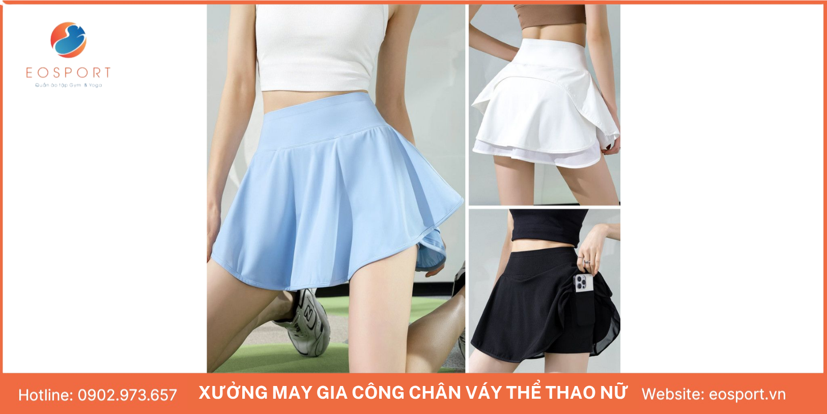 Các mẫu chân váy thể thao nữ 