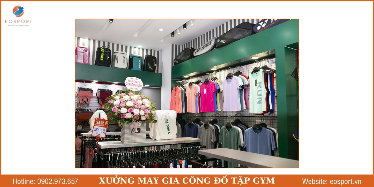 Dịch vụ may gia công đồ tập gym tại eosport