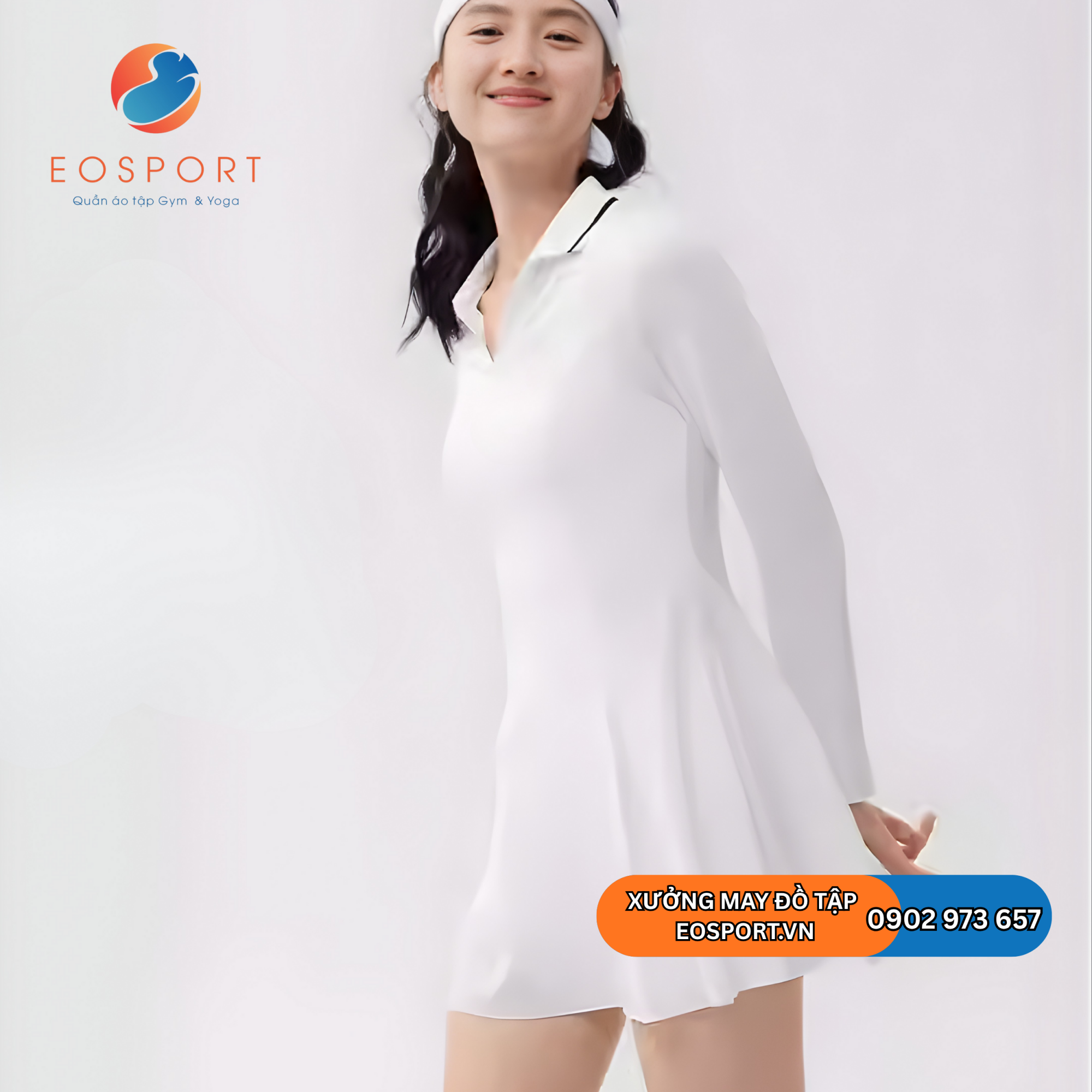 Váy tennis dài tay thanh lịch